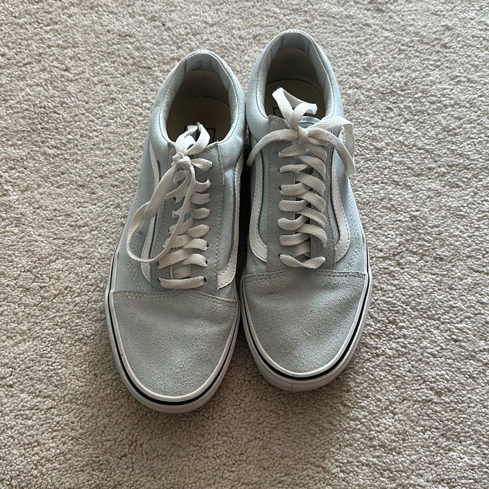 Light blue old skool vans